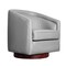 Merrick Lane Wyn Upholstered Club Style Barrel Chair with Sloped Armrests and 360 Degree Swivel Base in a Vinyl Wrap